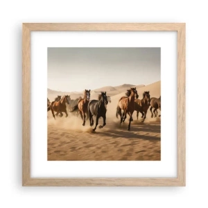 Poster in cornice rovere chiaro - Liberi come il vento - 30x30 cm