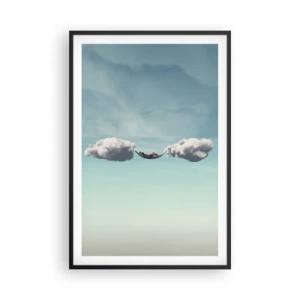 Poster in cornice nera - La felicità del momento - 61x91 cm