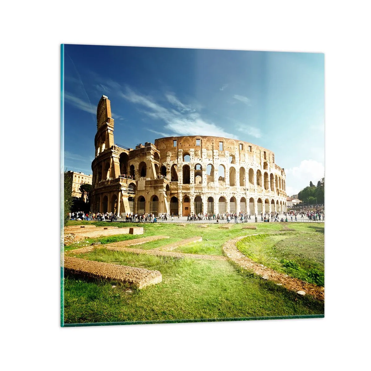 Quadro su vetro - Si sente ancora il rumore delle armi - 50x50 cm