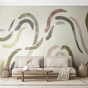 Fotomurali Premium Sand - La danza gioiosa dell'astrazione - Pastello, Minimalista, Luminoso - 450x315 cm