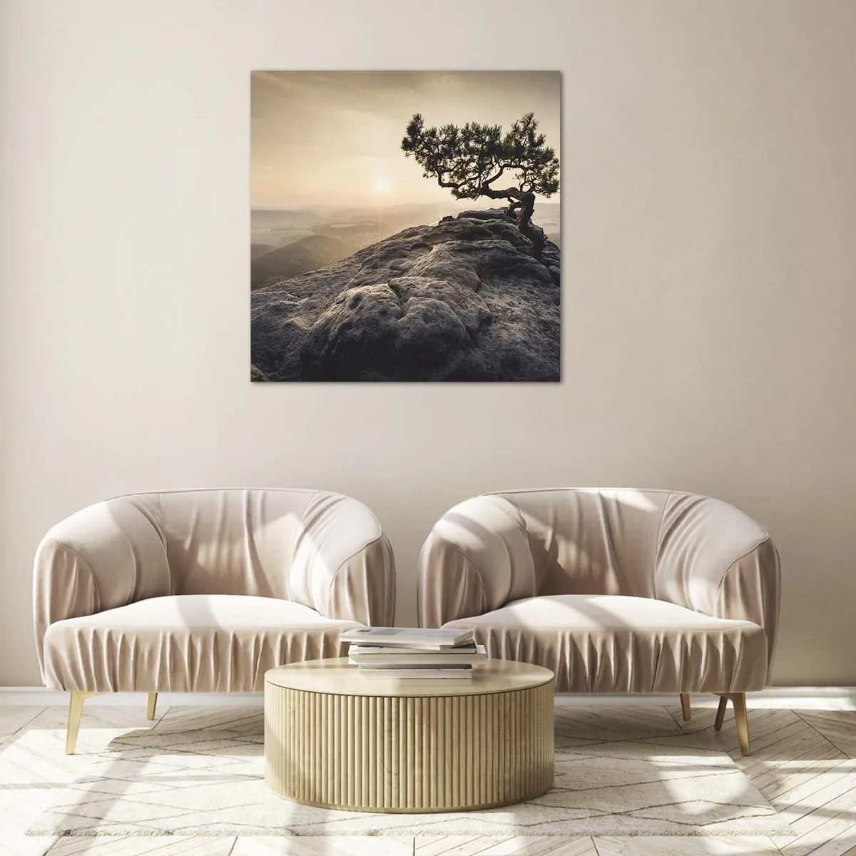 Quadro su vetro - La vita vince sempre - 60x60 cm