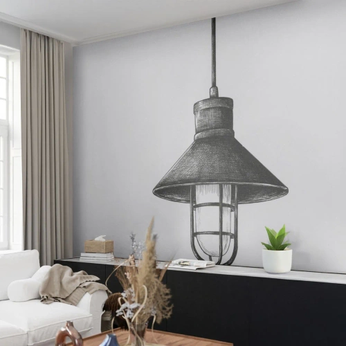 Fotomurali Standard Eco - Come tanti anni fa... - Lampada, Disegno, Matita - 450x315 cm