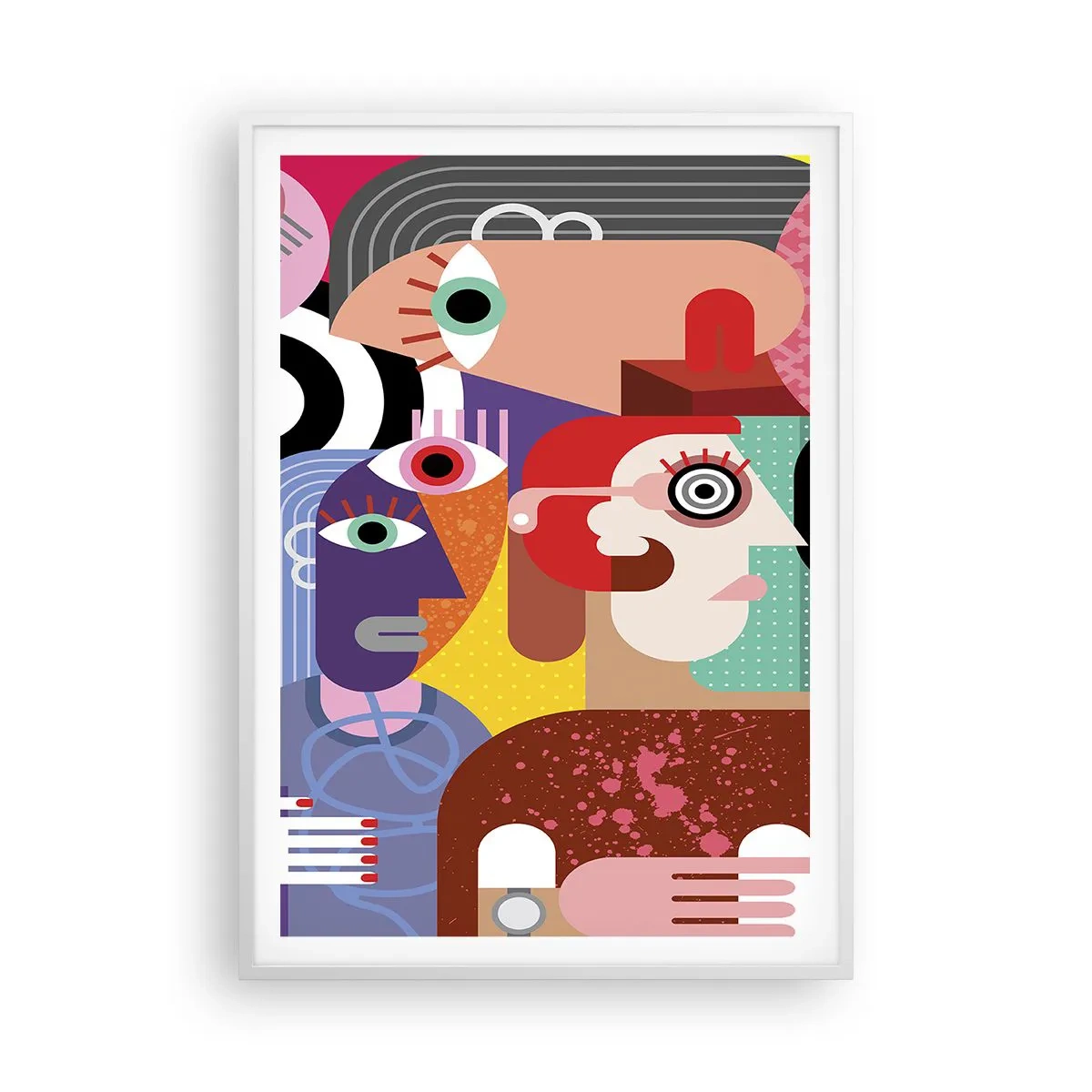 Poster in cornice bianca - Mi manda Picasso - 70x100 cm