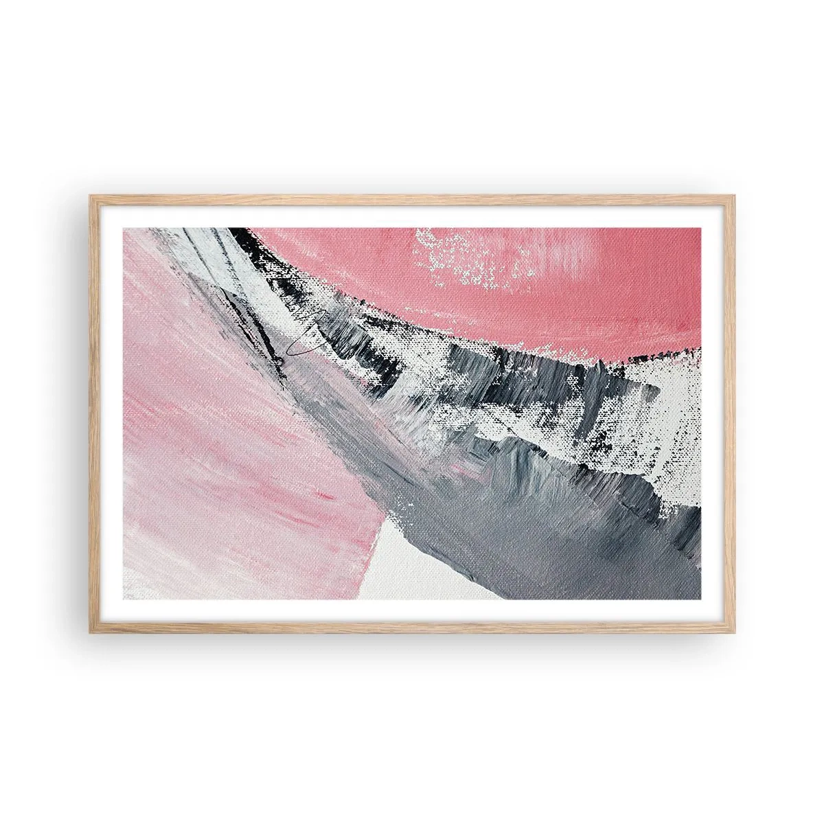 Poster in cornice rovere chiaro - Composizione abbinata - 91x61 cm