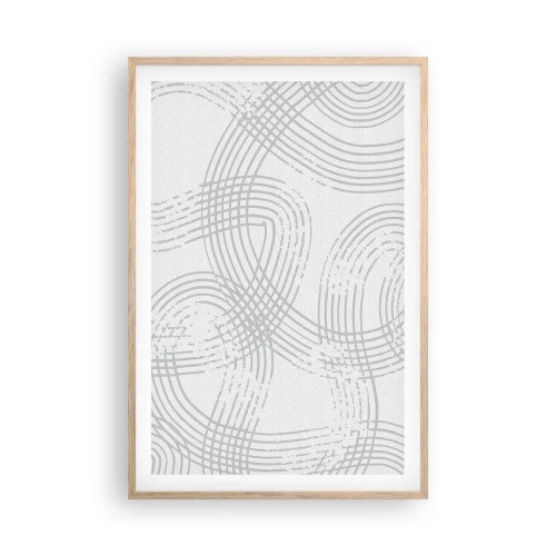 Poster in cornice rovere chiaro - Non vi è una via diritta - 61x91 cm