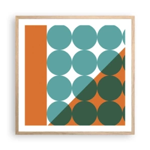 Poster in cornice rovere chiaro - In alto obliquo - 60x60 cm