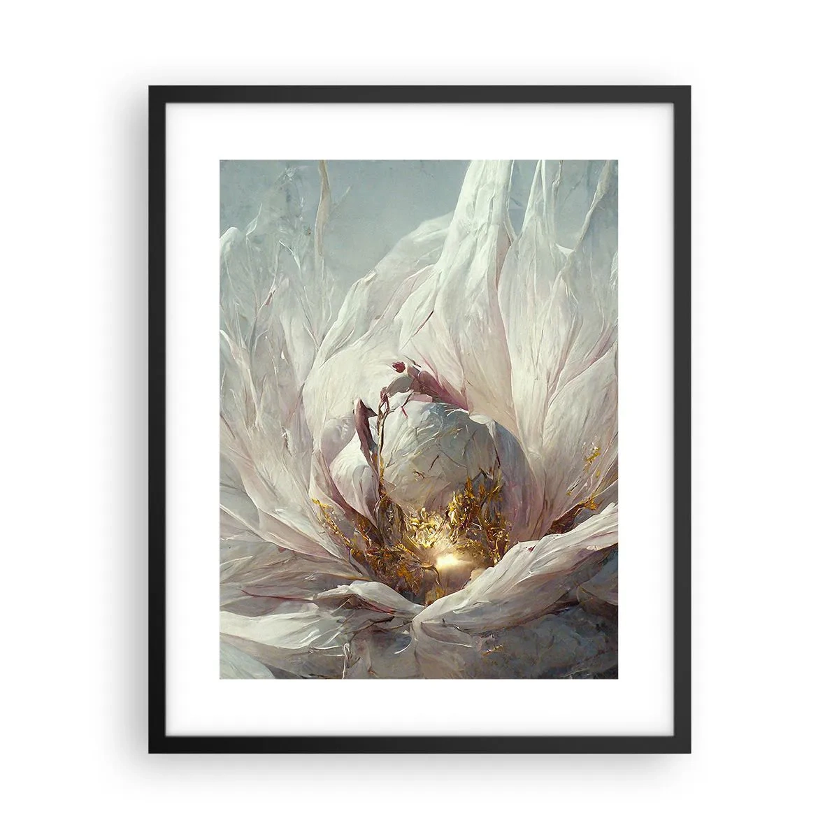 Poster in cornice nera - Fiorisce ogni cento anni - 40x50 cm