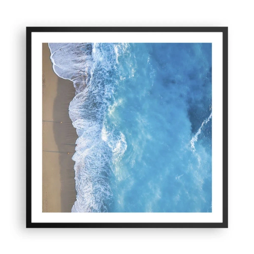 Poster in cornice nera - La forza del blu - 60x60 cm