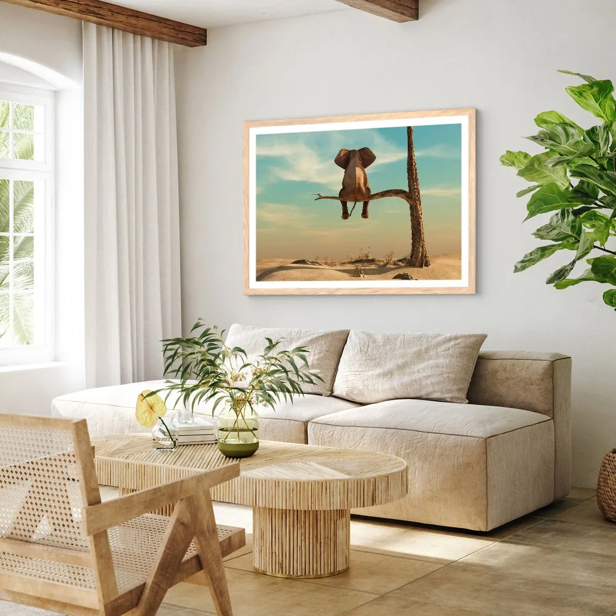 Poster in cornice rovere chiaro - Nuovo punto di vista - 100x70 cm