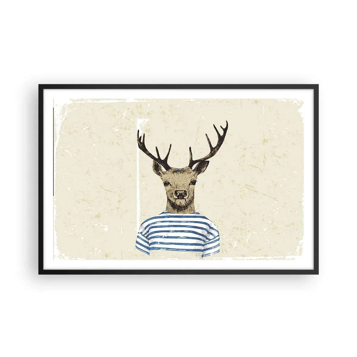 Poster in cornice nera - Mi piacciono le camicie a righe! - 91x61 cm