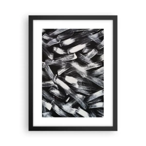 Poster in cornice nera - Astrazione in spirito industriale - 30x40 cm