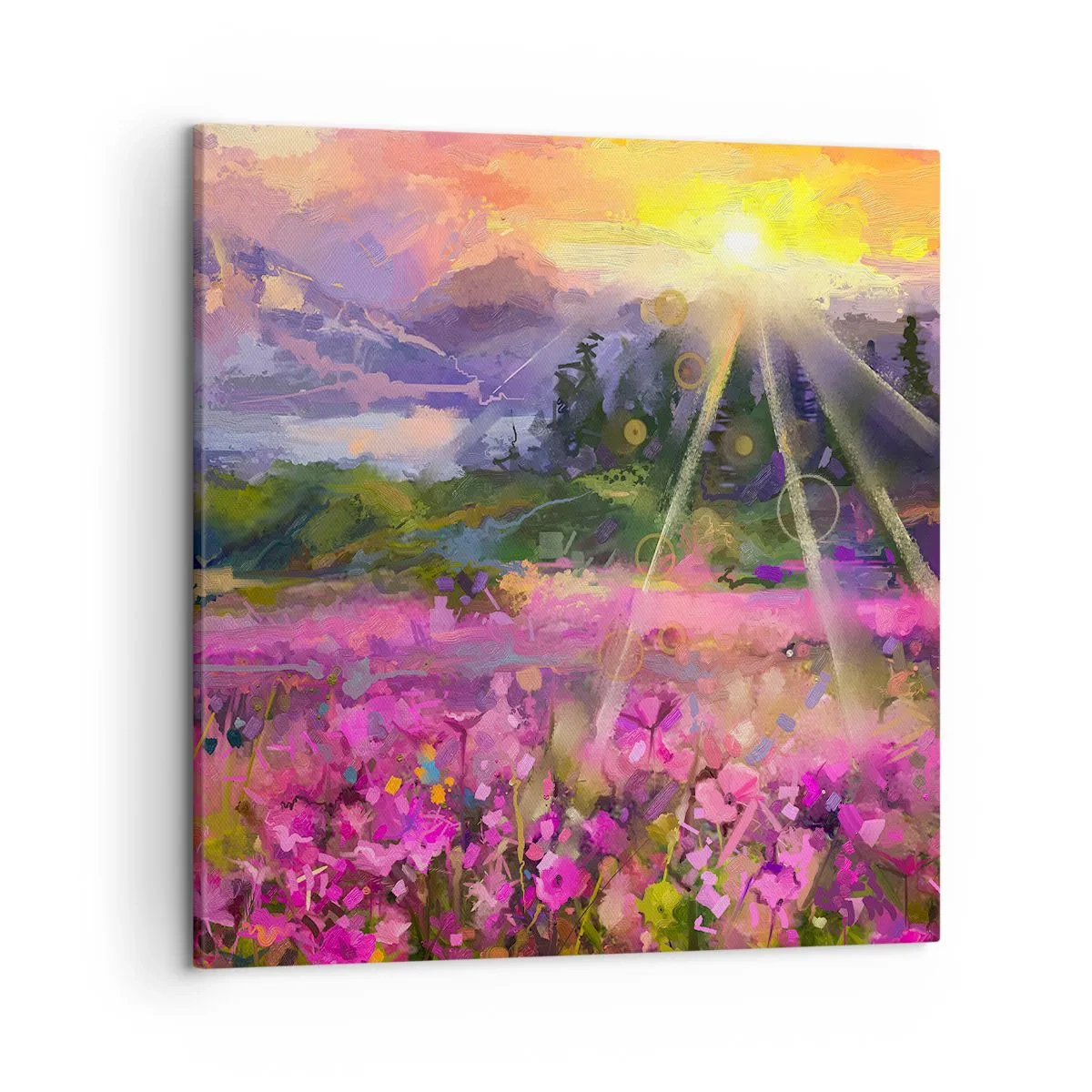 Quadro su tela - Stampe su Tela - Nella valle sotto la cura del sole - 50x50 cm