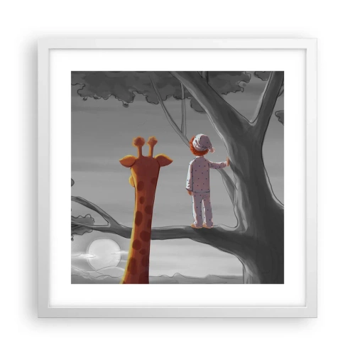 Poster in cornice bianca - Sta succedendo davvero - 40x40 cm