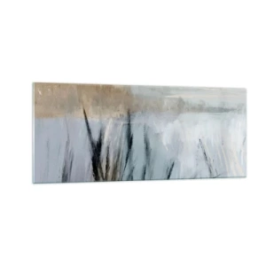Quadro su vetro - Campi d'inverno - 100x40 cm