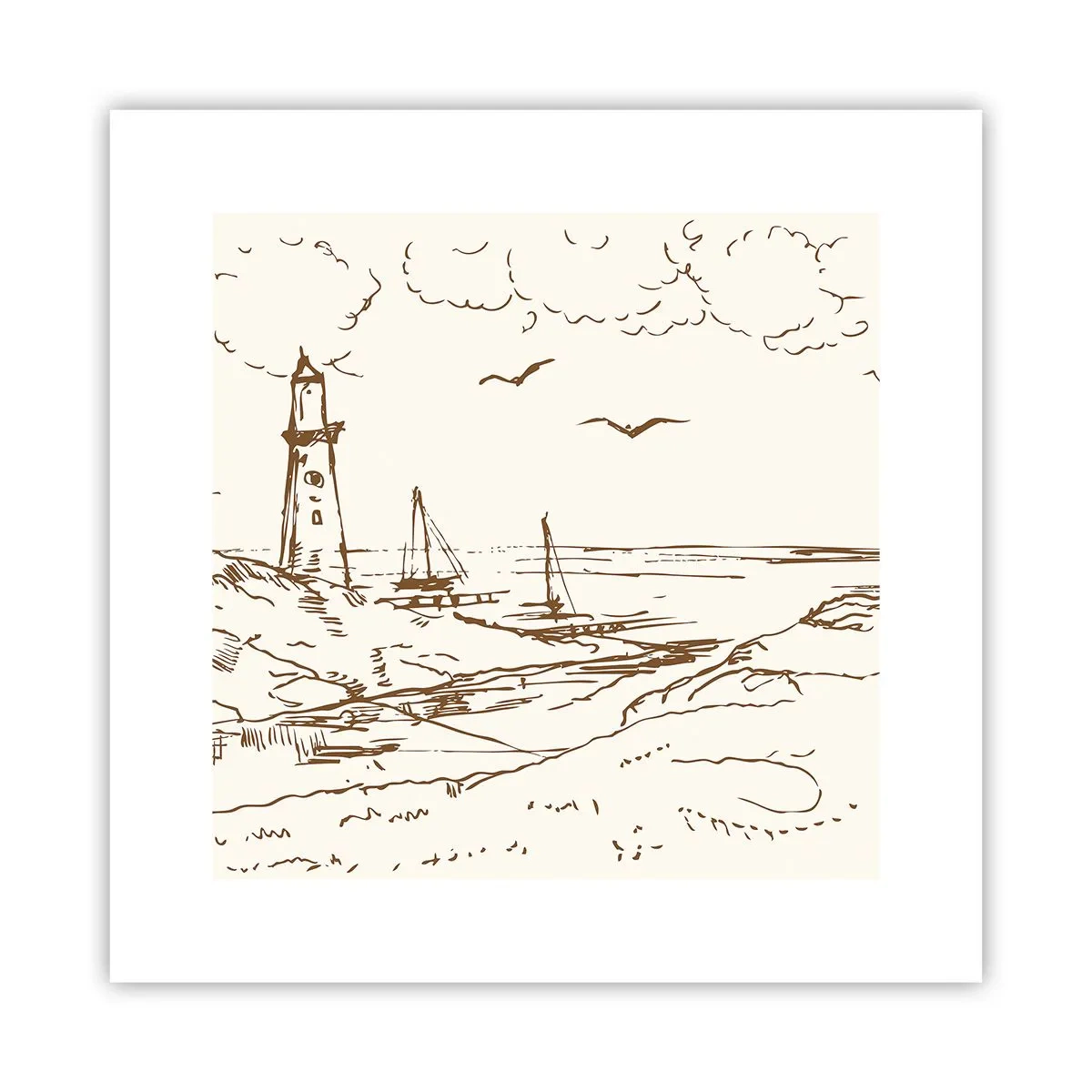 Poster - Schizzo dei ricordi d'estate - 30x30 cm