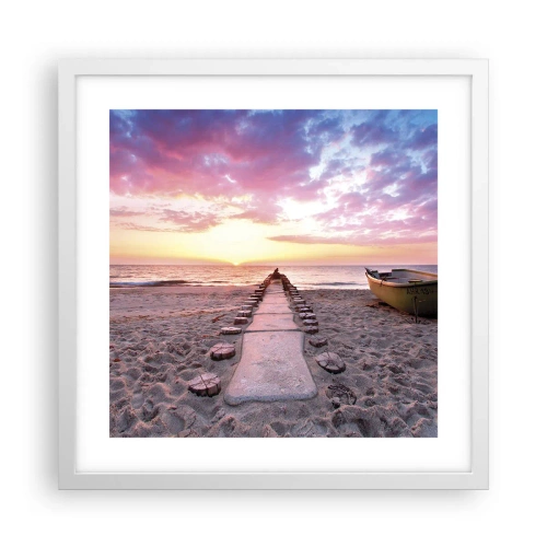 Poster in cornice bianca - Un momento profondo - 40x40 cm
