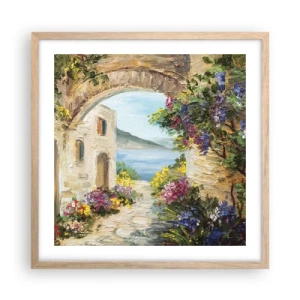 Poster in cornice rovere chiaro - La bellezza della provincia costiera - 50x50 cm
