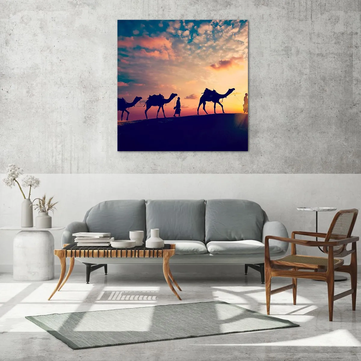 Quadro su vetro - Il misterioso spirito d'oriente - 40x40 cm