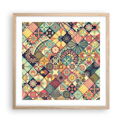 Poster in cornice rovere chiaro - L'atmosfera del Marocco - 50x50 cm