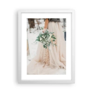 Poster in cornice bianca - E vissero felici e contenti - 30x40 cm