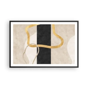 Poster in cornice nera - Forme intrecciate - 91x61 cm
