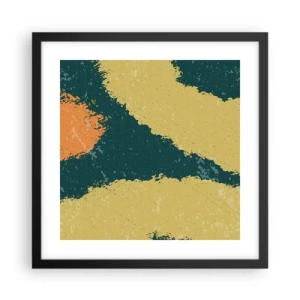 Poster in cornice nera - Astrazione: movimento lento - 40x40 cm