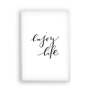 Poster in cornice bianca - Niente da aggiungere... - 61x91 cm