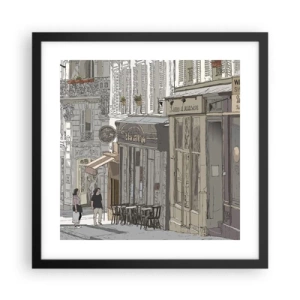 Poster in cornice nera - Gioie cittadine - 40x40 cm