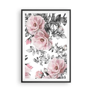 Poster in cornice nera - Perdersi tra le rose - 61x91 cm