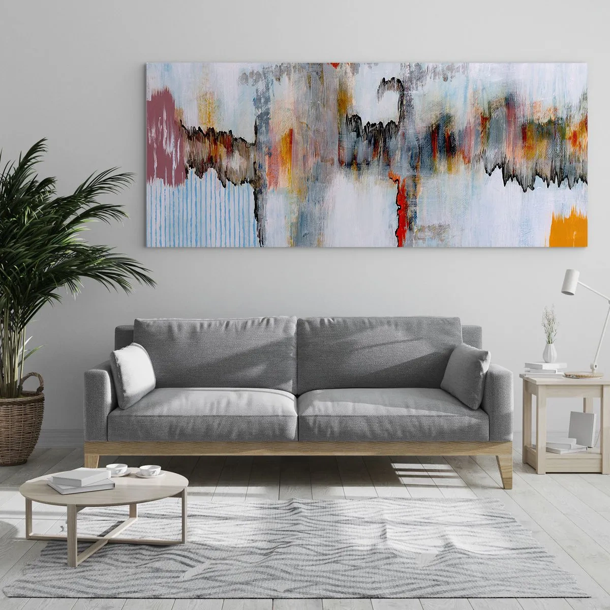Quadro su vetro - Scritto sull'acqua - 100x40 cm