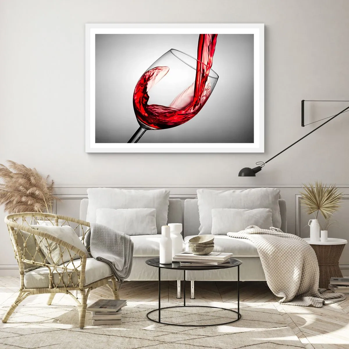 Poster in cornice bianca - Colore - movimento - suono - 100x70 cm