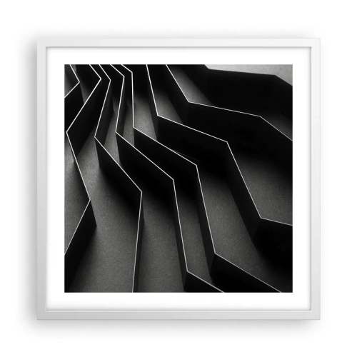 Poster in cornice bianca - Ordine tridimensionale - 50x50 cm