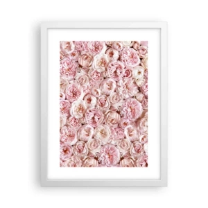 Poster in cornice bianca - Coperto di rose - 30x40 cm