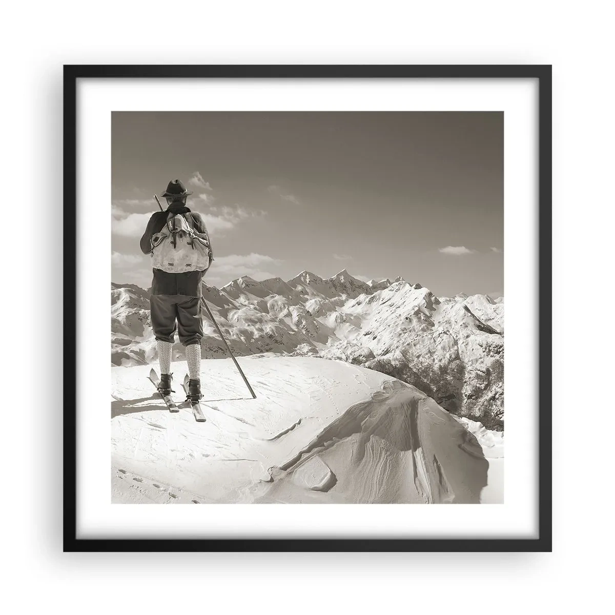 Poster in cornice nera - E i monti sono immutabili - 50x50 cm