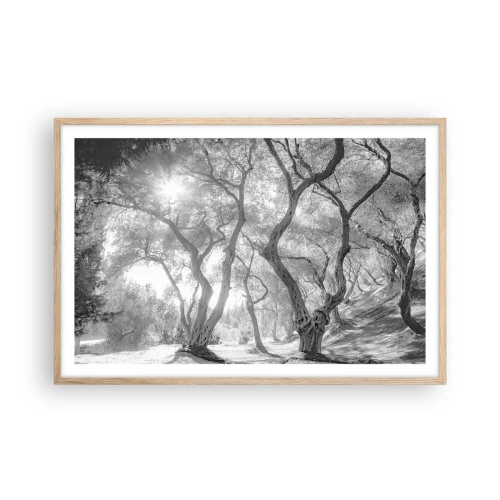 Poster in cornice rovere chiaro - Nell'orto degli ulivi - 91x61 cm