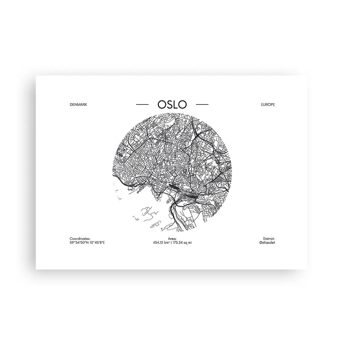 Poster - Anatomia di Oslo - 70x50 cm