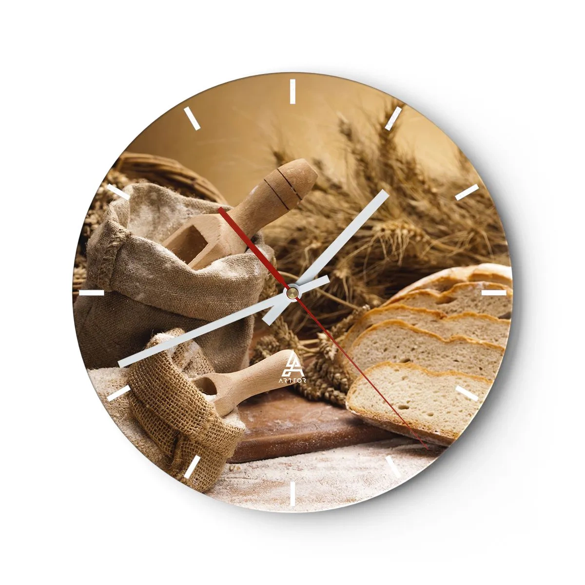 Orologio da parete - Orologio in Vetro - Tagliato dal coltello - 40x40 cm