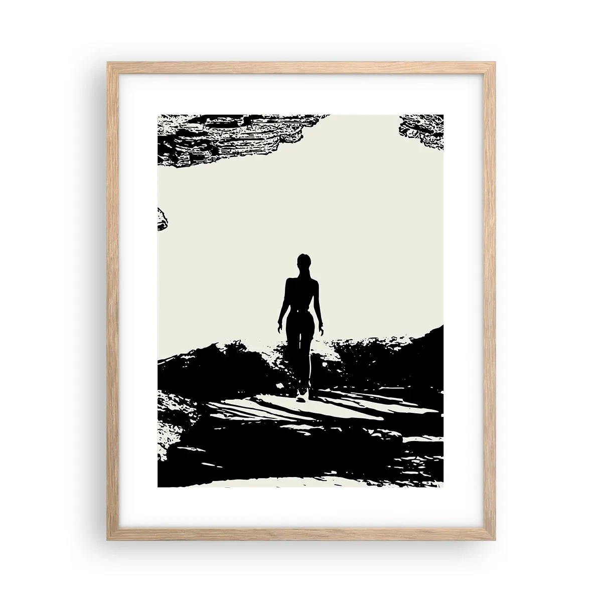 Poster in cornice rovere chiaro - Un nuovo sguardo - 40x50 cm