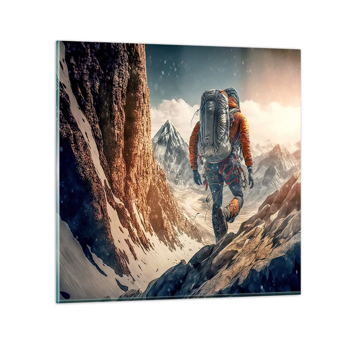 Quadro su vetro - Guerriero solitario - 50x50 cm