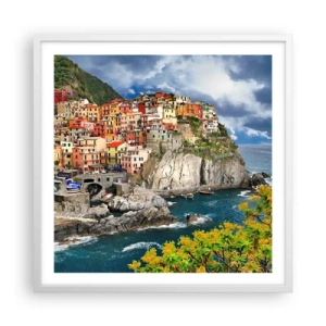 Poster in cornice bianca - Aggrappate alla roccia - 60x60 cm