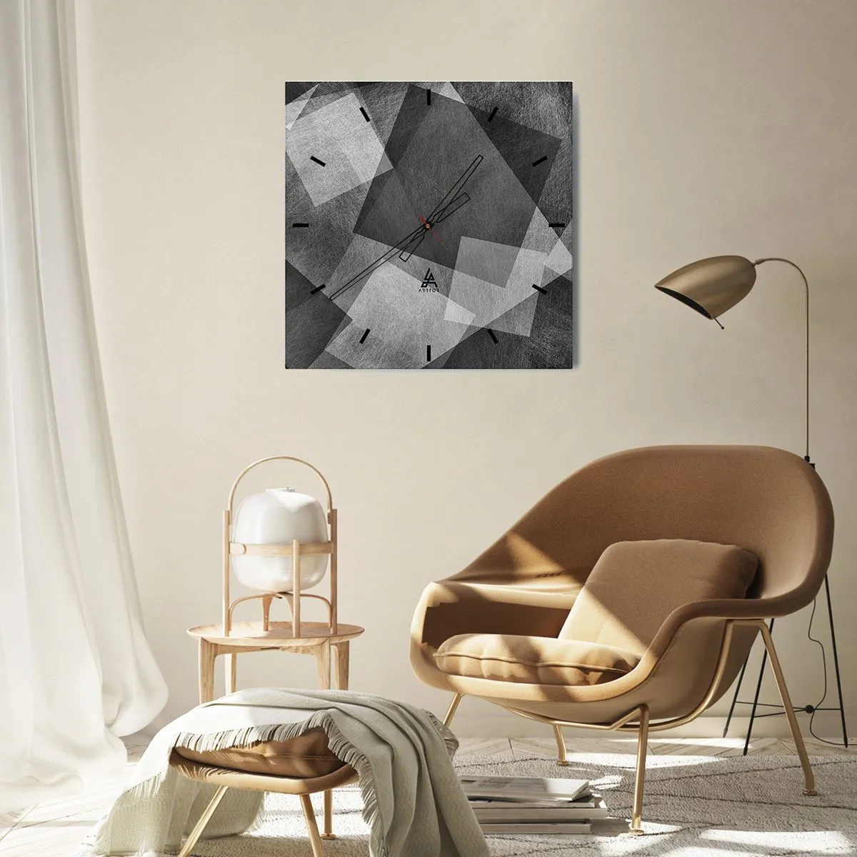 Orologio da parete - Orologio in Vetro - Simbolo eterno di ordine e durata - 40x40 cm