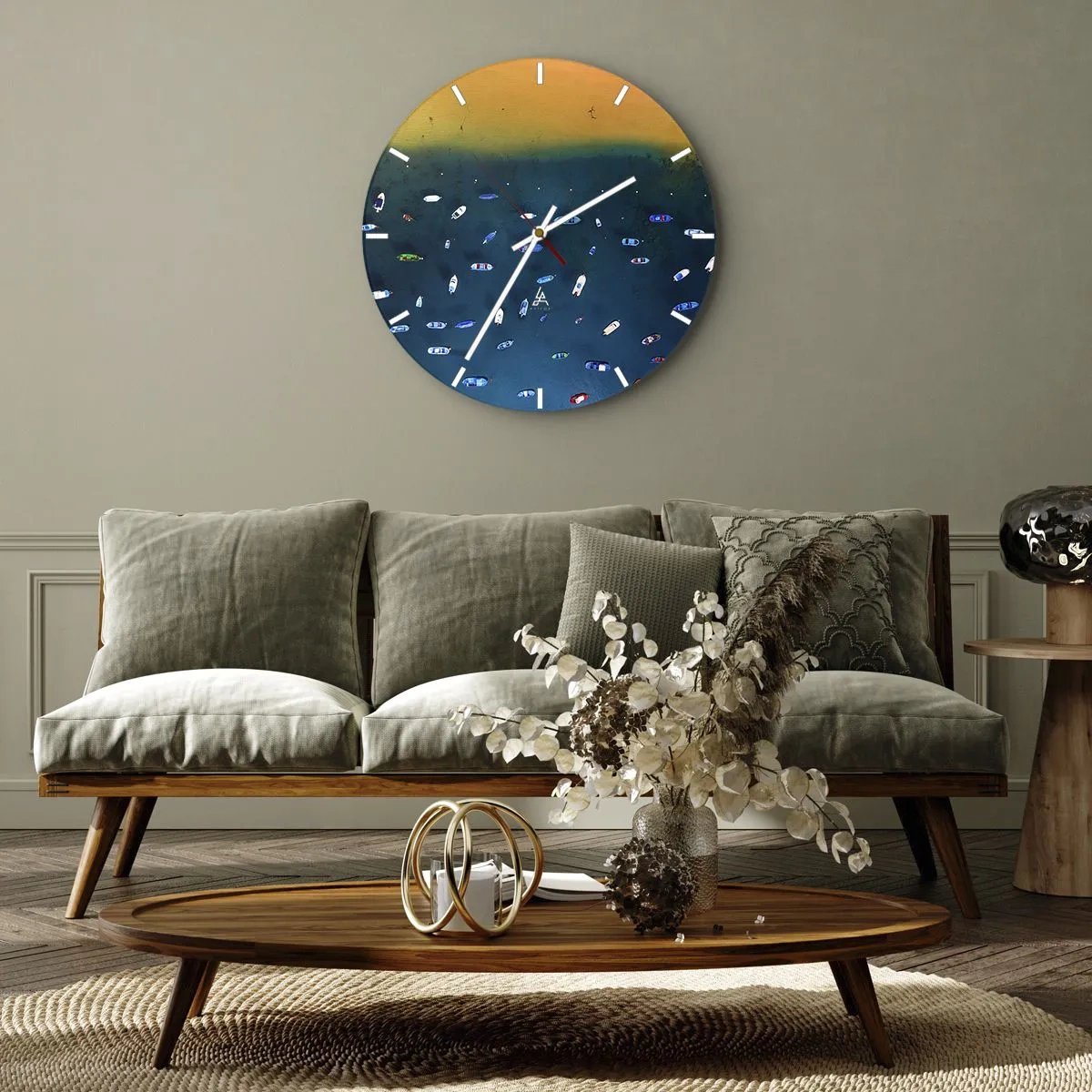 Orologio da parete - Orologio in Vetro - Il gioco delle vacanze - 40x40 cm