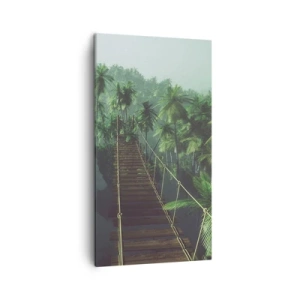 Quadro su tela - Stampe su Tela - Nel vortice del verde - 45x80 cm