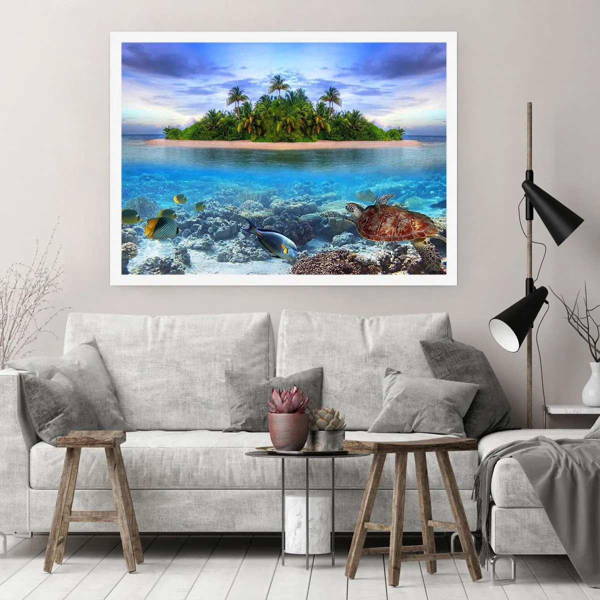 Poster - L'isola del paradiso dà il benvenuto - 70x50 cm