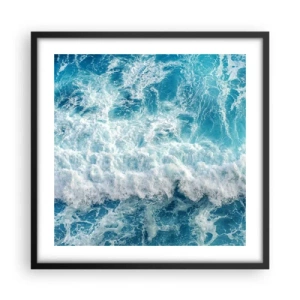Poster in cornice nera - Con gioia e saltellando - 50x50 cm