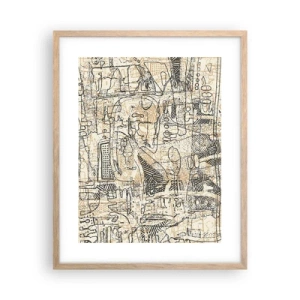 Poster in cornice rovere chiaro - In attesa di essere decifrato - 40x50 cm