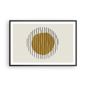 Poster in cornice nera - Astrazione fremente di calore - 91x61 cm