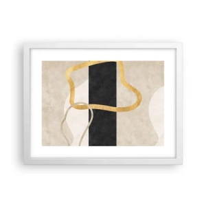 Poster in cornice bianca - Forme intrecciate - 40x30 cm