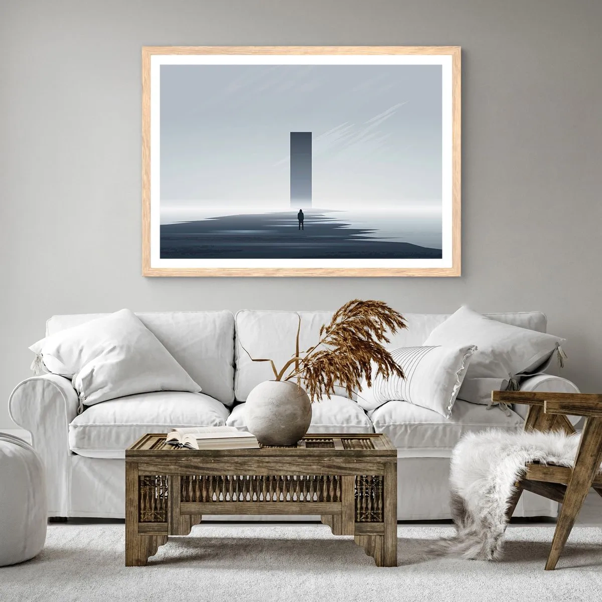 Poster in cornice rovere chiaro - Opportunità o minaccia? - 70x50 cm