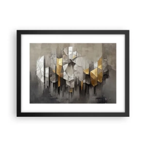 Poster in cornice nera - Composizione di ghiaccio e luce - 40x30 cm